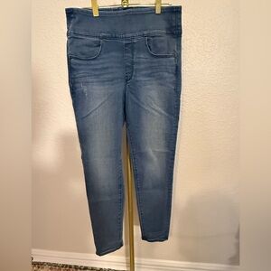 SPANX Medium Blue High-Waist Skinny Jeans